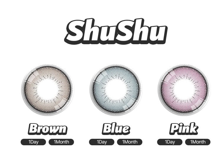 LensVery ShuShu 1Day Pink (10p) colored contact lens, 13.6mm graphic diameter, Daily wear