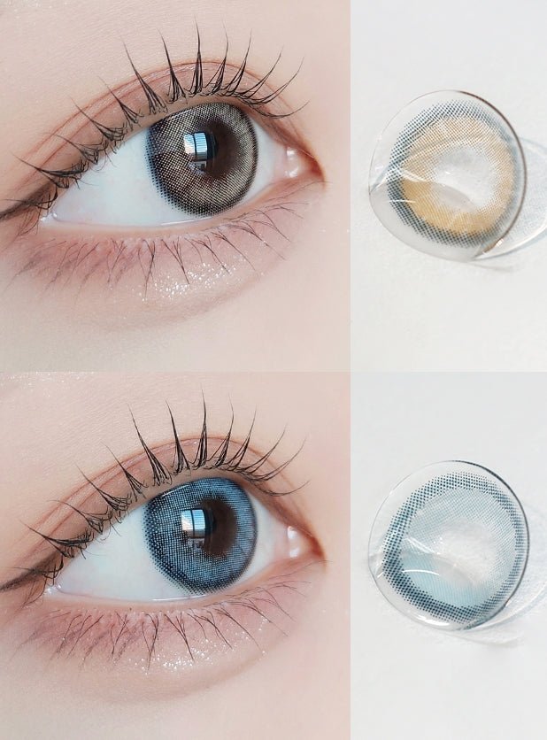LensVery Silhouette Blue Gray (10p) colored contact lens, 13.3mm graphic diameter, Daily wear