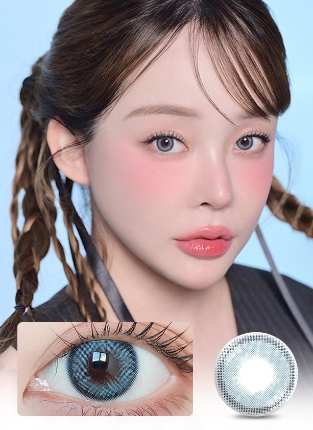 LensVery Silhouette Blue Gray (10p) colored contact lens, 13.3mm graphic diameter, Daily wear