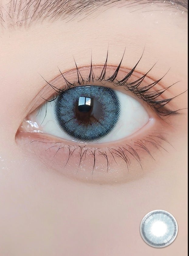 LensVery Silhouette Blue Gray (10p) colored contact lens, 13.3mm graphic diameter, Daily wear