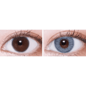 LensVery Silhouette2 Blue Gray — contact lens appearance comparison