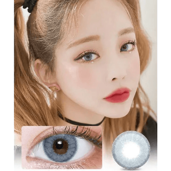LensVery Silhouette2 Blue Gray colored contact lens, 13.3mm graphic diameter, Monthly wear