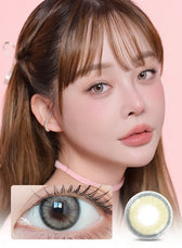 LensVery Silhouette Cream Beige Brown (10p) colored contact lens, 13.3mm graphic diameter, Daily wear