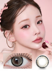 LensVery Silhouette3 Beige Brown colored contact lens, 13.5mm graphic diameter, Monthly wear
