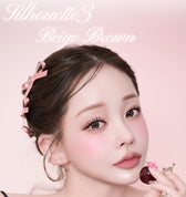 LensVery Silhouette3 Beige Brown colored contact lens, 13.5mm graphic diameter, Monthly wear