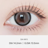LensVery Silhouette3 Melting Gray colored contact lens, 13.5mm graphic diameter, Monthly wear