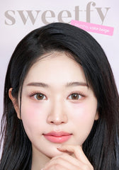 LensVery Sweetfy Beige colored contact lens, 13.3mm graphic diameter, Monthly wear