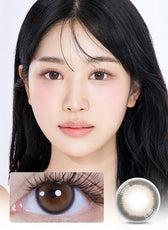 LensVery Sweetfy Brown colored contact lens, 13.3mm graphic diameter, Monthly wear