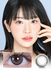 LensVery Sweetfy Gray colored contact lens, 13.3mm graphic diameter, Monthly wear