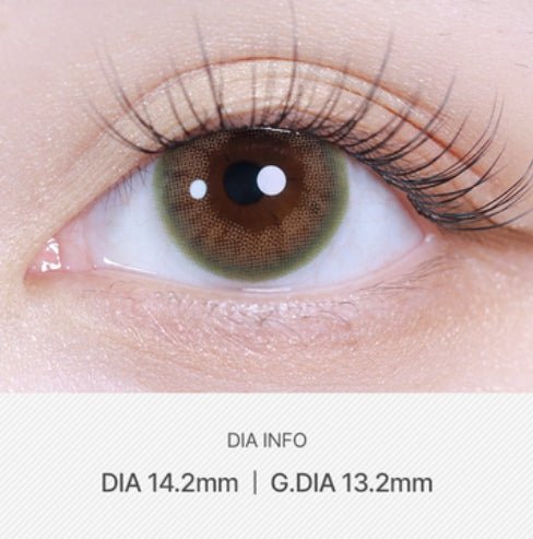 LensVery Taro Jeom Green (10p) colored contact lens, 13.2mm graphic diameter, Daily wear