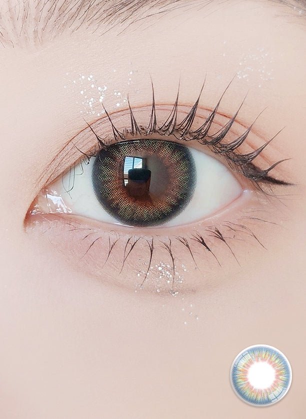 LensVery Vellica Blue colored contact lens, 13.0mm graphic diameter, Monthly wear