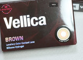 LensVery Vellica Brown colored contact lens, 13.0mm graphic diameter, Monthly wear