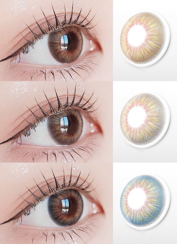 LensVery Vellica Brown colored contact lens, 13.0mm graphic diameter, Monthly wear
