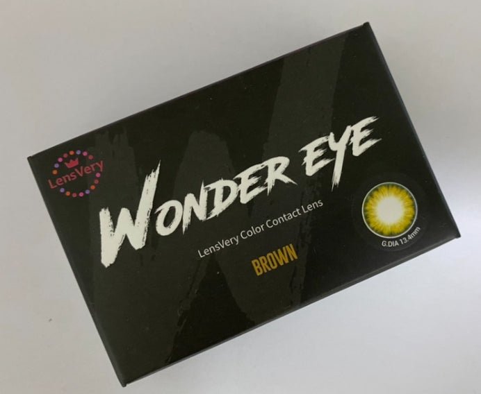 LensVery Wonder Eye Brown colored contact lens, 13.4mm graphic diameter, Monthly wear
