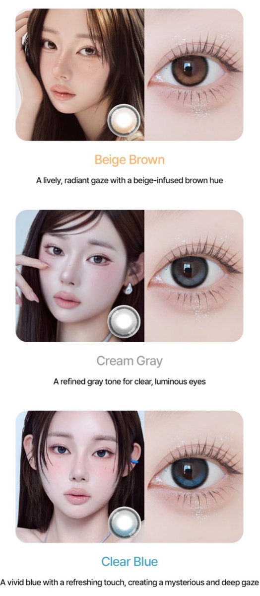 LensVery ZERO TURN Noowner Beige Brown (2p)