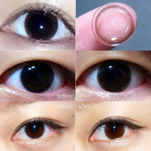 Olens Monet Brown — contact lens appearance comparison