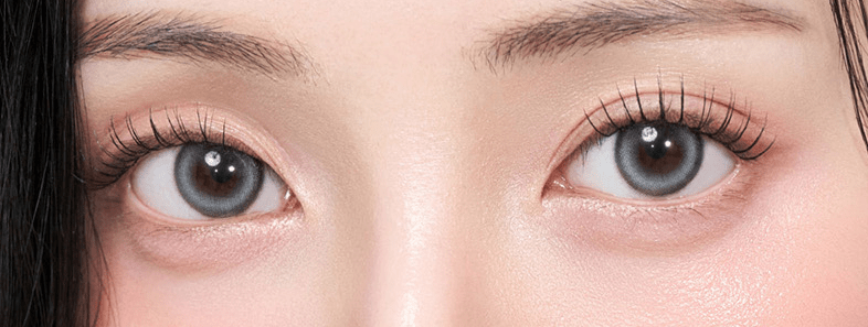 Odd I's M pure Moon Gray colored contact lens, 13.1mm graphic diameter, Monthly wear