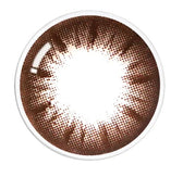 Olens Belita Mocha Choco colored contact lens, 13.8mm graphic diameter, Monthly wear