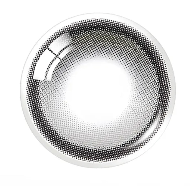 Olens Big Glowy 1Day Gray (10p) colored contact lens, 13.6mm graphic diameter, Daily wear
