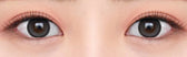 Olens Big Glowy Gray colored contact lens, 13.6mm graphic diameter, Monthly wear