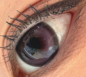 Olens Big Glowy Lavender Violet colored contact lens, 13.6mm graphic diameter, Monthly wear