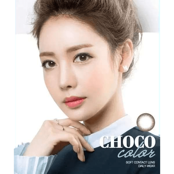 Olens BS 21 Choco — model portrait showing the contact lens look