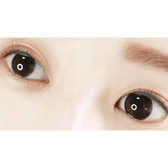 Olens BT Choco Black — both eyes wearing the contact lenses