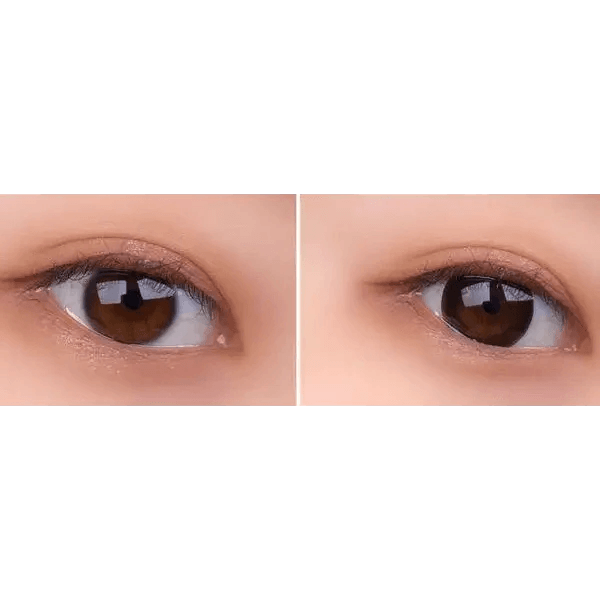Olens BT Choco Black — both eyes wearing the contact lenses