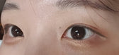 Olens Classi Water Black — both eyes wearing the contact lenses
