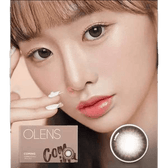 Olens Coming Choco — model portrait showing the contact lens look