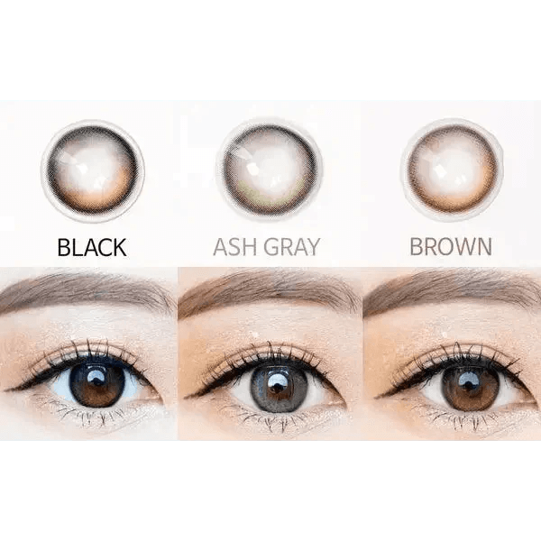 Olens Eyelighter Glowy 1Day Black (10p) colored contact lens, 13.1mm graphic diameter, Daily wear