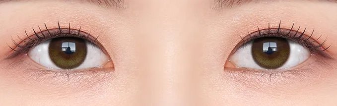 Olens Eyelighter Glowy 1Day Golden Olive (10p) colored contact lens, 13.1mm graphic diameter, Daily wear