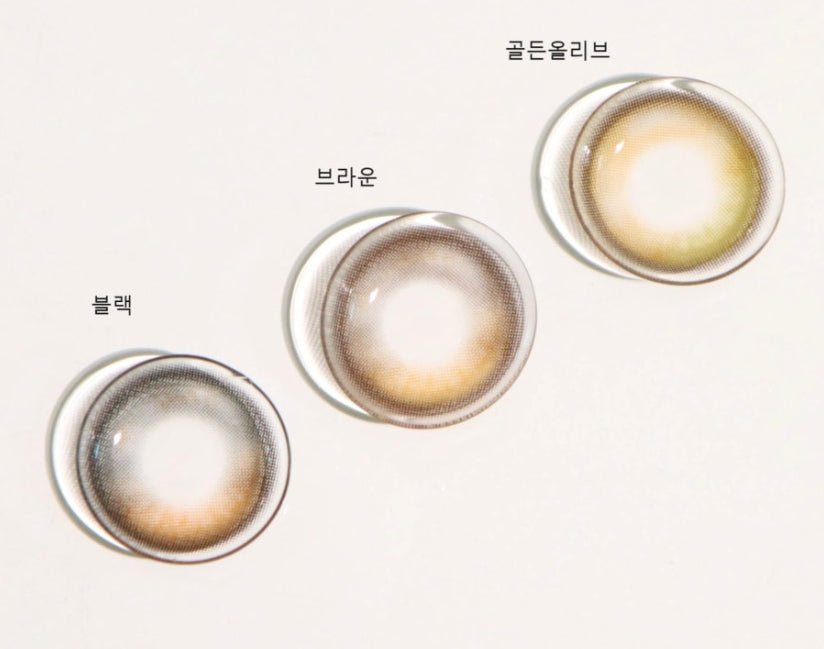 Olens Eyelighter Glowy 1Day Golden Olive (10p) colored contact lens, 13.1mm graphic diameter, Daily wear