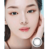Olens Eyelighter Glowy Ash Gray — model portrait showing the contact lens look