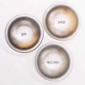 Olens Eyelighter Glowy Brown — contact lens product information graphic