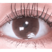 Olens From Choco — single-eye close-up showing the contact lens appearance