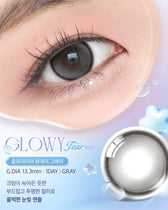 Olens Glowy Tear 1Day Gray (20P) colored contact lens, 13.3mm graphic diameter, Daily wear
