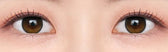 Olens Laboum Black colored contact lens, 13.4mm graphic diameter, Monthly wear