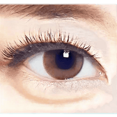 Olens Monet Brown — single-eye close-up showing the contact lens appearance