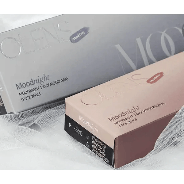 Olens Mood Night 1Day Mood Gray (10p) colored contact lens, 13.3mm graphic diameter, Daily wear
