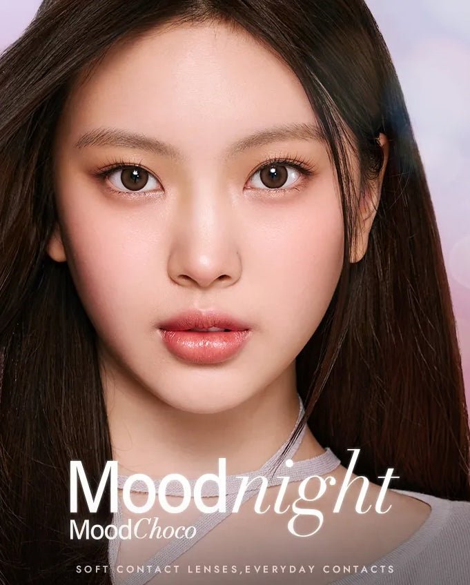 Olens Mood Night Mood Choco colored contact lens, 13.3mm graphic diameter, Monthly wear