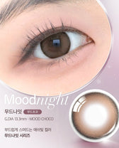 Olens Mood Night Mood Choco colored contact lens, 13.3mm graphic diameter, Monthly wear