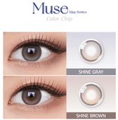 Olens Muse Shine Brown (10p) colored contact lens, 13.3mm graphic diameter, Daily wear
