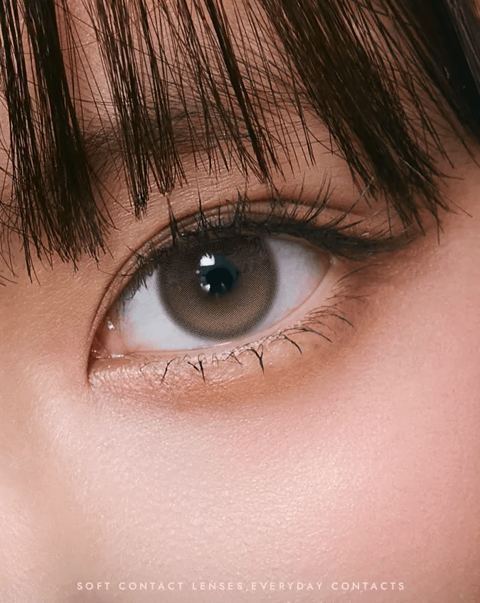 Olens Muse Shine Brown colored contact lens, 13.3mm graphic diameter, Monthly wear