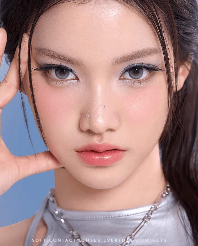 Olens Muse Shine Gray (10p) colored contact lens, 13.3mm graphic diameter, Daily wear