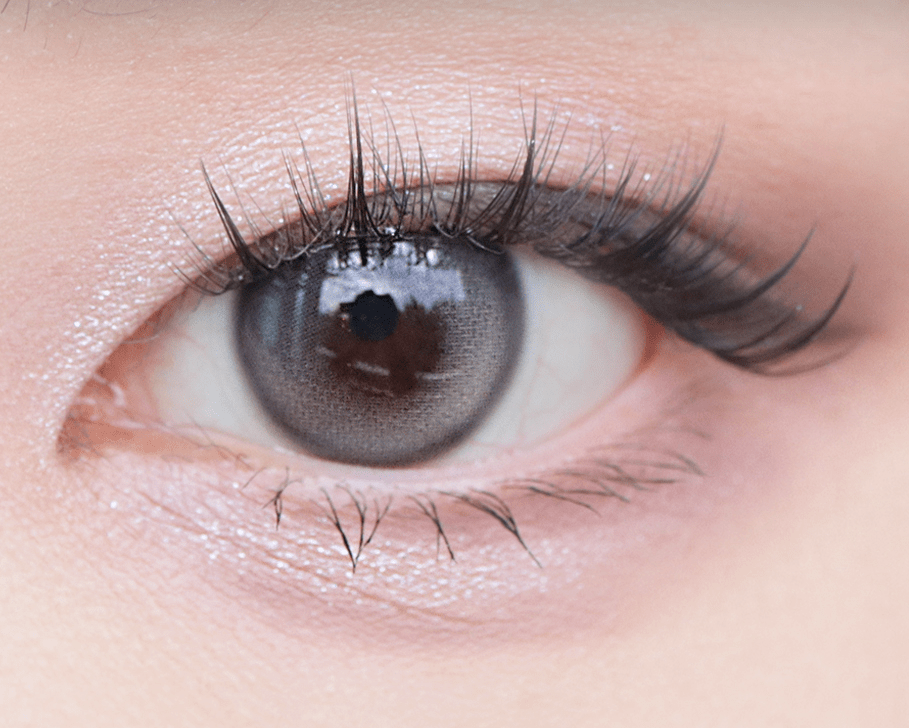 Olens Muse Shine Gray colored contact lens, 13.3mm graphic diameter, Monthly wear