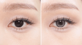Olens Muse Shine Gray colored contact lens, 13.3mm graphic diameter, Monthly wear