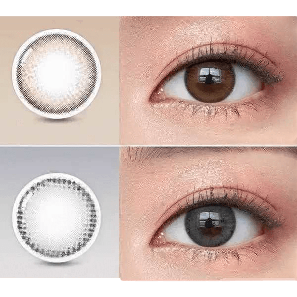 Olens Nils Brown — contact lens appearance comparison