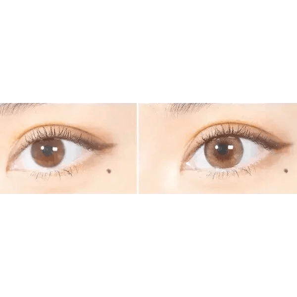 Olens Nils Brown — both eyes wearing the contact lenses