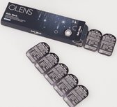 Olens Rain Black (10p) colored contact lens, 13.5mm graphic diameter, Daily wear
